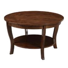 Convenience Concepts American Heritage Round Coffee Table With Shelf R6-362