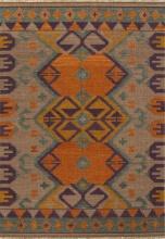 Jaipur AT07 Flat-Weave Durable  Wool Orange/Purple Area Rug ( 2X3 )