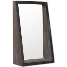 Mercana Industrial Mirror With Brown Finish 37217