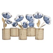 Stratton Home Blooming Metal Flowers In Vases Centerpiece Wall Decor S42480