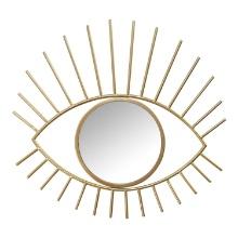 Stratton Home Decor Gold Metal Eye Wall Mirror S23719