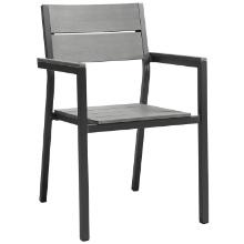 Modway Maine Dining Outdoor Patio Armchair With Brown Gray EEI-1506-BRN-GRY