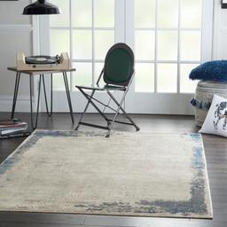 Nourison Imprint 4' X 6' Grey And Navy Area Rugs 099446718754