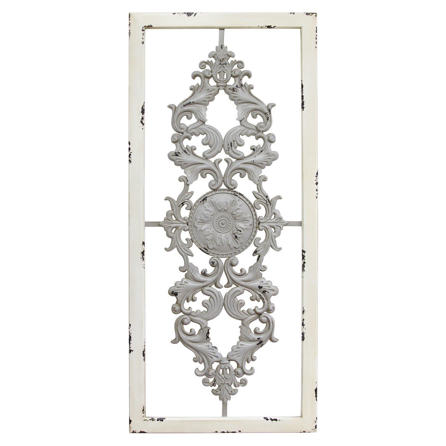 Stratton Home Rustic Metal And Wood Wall Decor With Grey Finish S09573