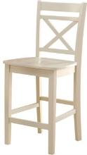 Acme Set of 2 Counter Height Chair in Cream Finish 72547