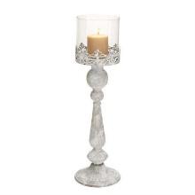 Metal Glass Candle Holder 7"W, 24"H 97456