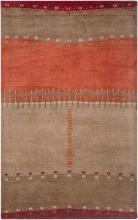 Rizzy Home Maroon Rug In Wool 5'x8'
