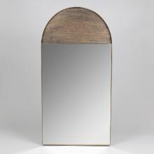 Urbane Modern Mango Wood And Iron Arch Mirror With Gold Finish S39451