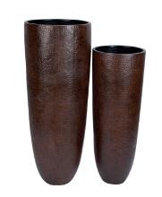 Stylish And Classic Vase With Wider Rim And Narrow Base - Set Of 2 Home Decor