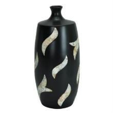 Polystone Vase W-Inlay 20"H, 9"W 48861