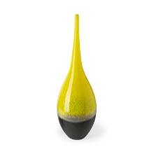 Mercana Jasse Large YelloWith Gray Ombre Glass Vase 30842
