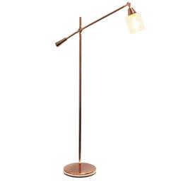 Lalia Home Swing Arm Floor Lamp With Clear Glass Cylindrical Shade LHF-5021-RG