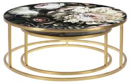 CBK Round Gold Stand With Floral Enamel Top CB172029