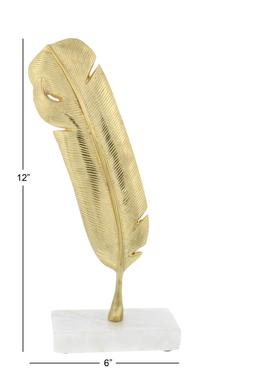 Zimlay CosmoLiving by Cosmopolitan Gold Aluminum Sculpture Birds 53453