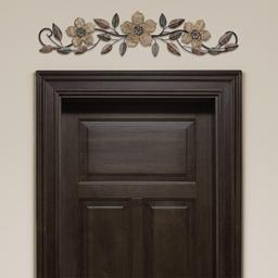 Stratton Home Decor Floral Patterned Wooden "Over the Door" Wall Decor S01207