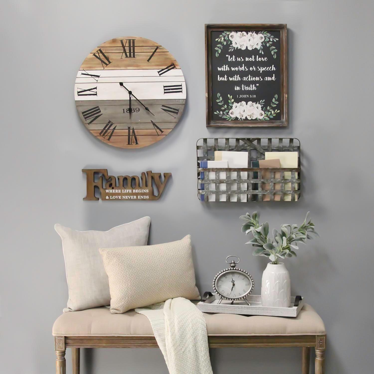 Stratton Home Decor Love With Actions And In Truth Quote Wood Wall Art S23824