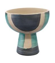 Jamie Young Blanche Wide Vessel With Black And Aqua Finish 7BLAN-VEAQ