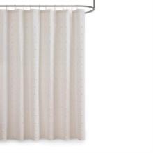 Urban Habitat Cotton Yarn Dyed Jacquard Pom Pom Shower Curtain UH70-2241