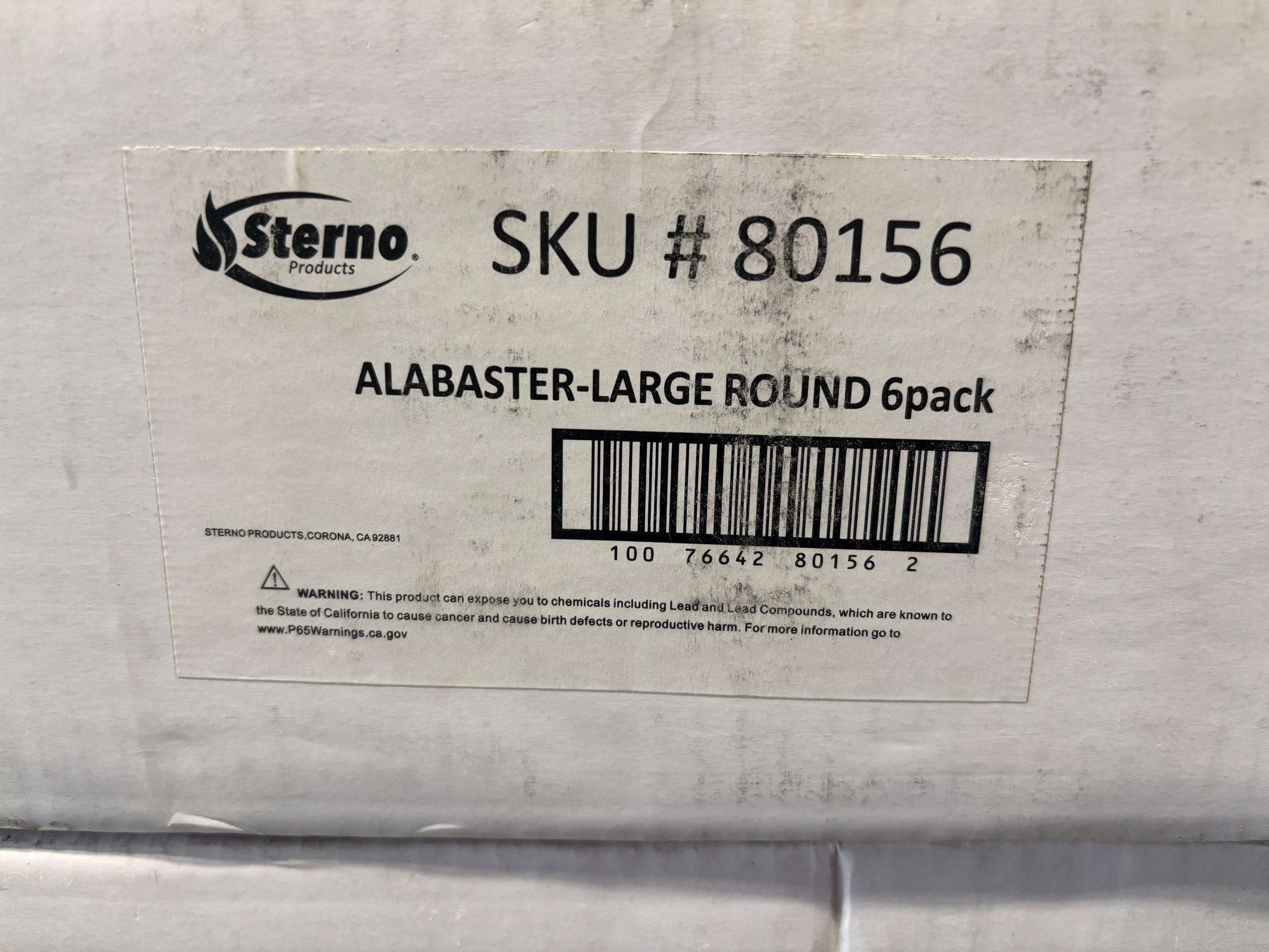 (17) Cases of Brand New Alabaster Large Round Luminaries
