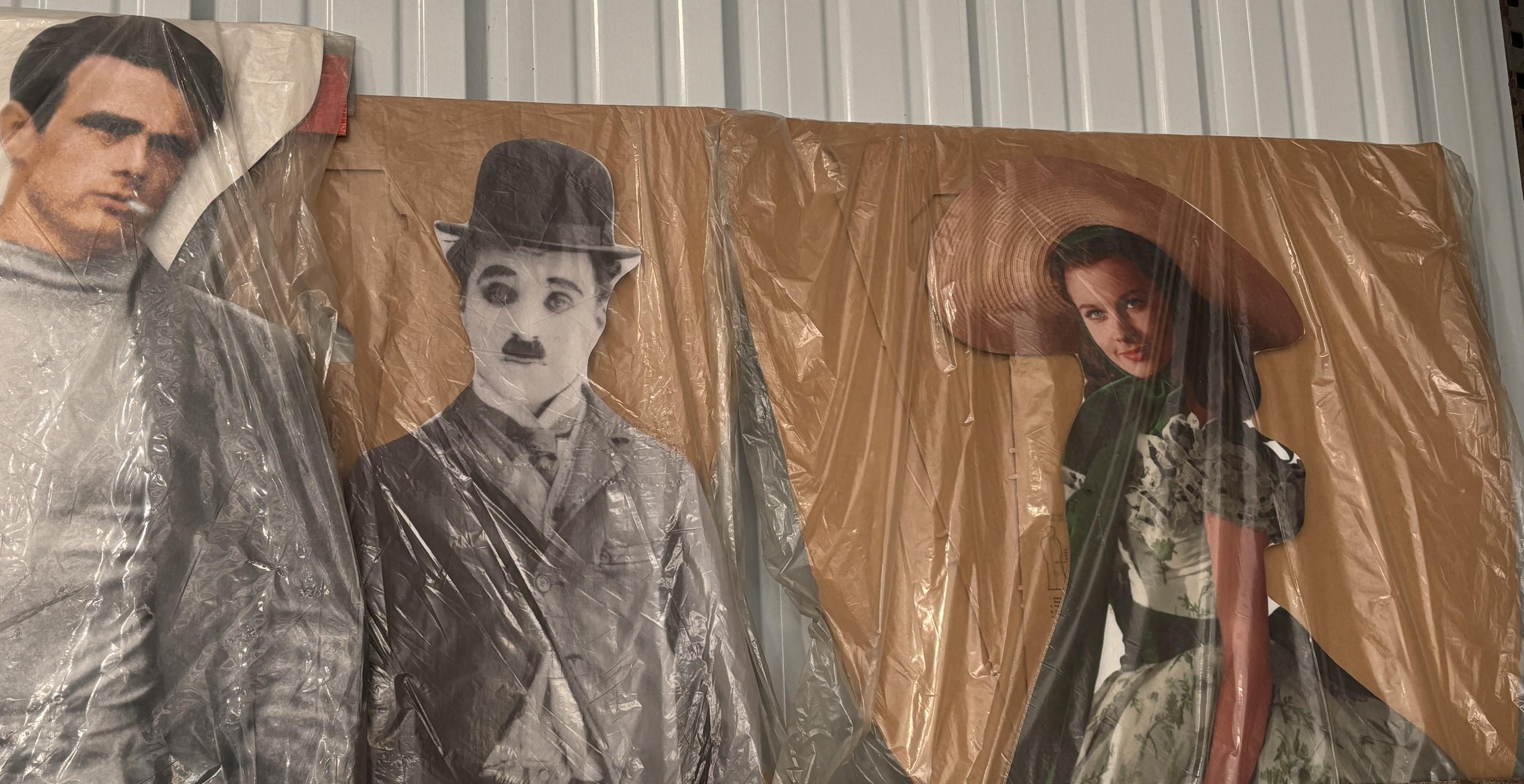(6) NEW Life Size Stand Up Cutouts 6' Tall - James Dean, Charlie Chaplin and More.