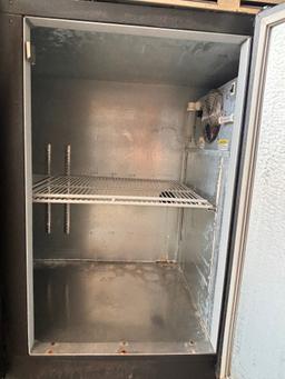 72" Beverage Air 3 Door Under the Counter Cooler on Casters