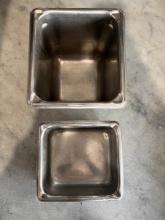 (21) All S.S Insert Pans Two Sizes