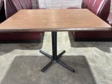 (7) 48" Wood Tables with Metal Base