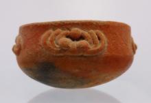 Pre-Columbian Mayan Clay Bowl with Glyphs