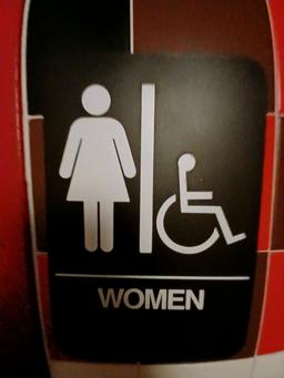 Ladies Rest Room Sign Set / Restroom Signs