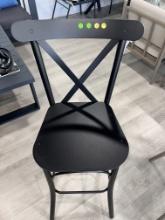 Aluminum Bar Stool Powder Coated with A Black Finish To Be Picked Up In The Boca Raton Showroom