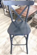 Bar Stool Powder Coated with A Dark Grey Finish To Be Picked Up In Boca Raton