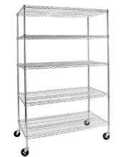 Seville Classics 5 Tier NSF Heavy Duty Wire Shelving with Casters
