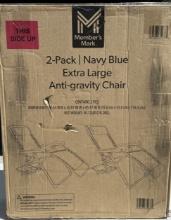 2-Pack Members Mark Navy Blue Anti Gravity Chair-Extra Large