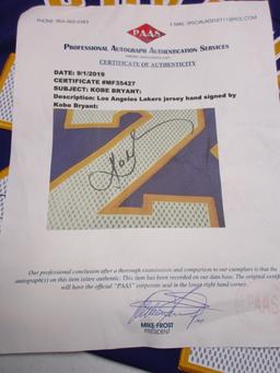 Kobe Bryant of the LA Lakers signed autographed basketball jersey LOA 427