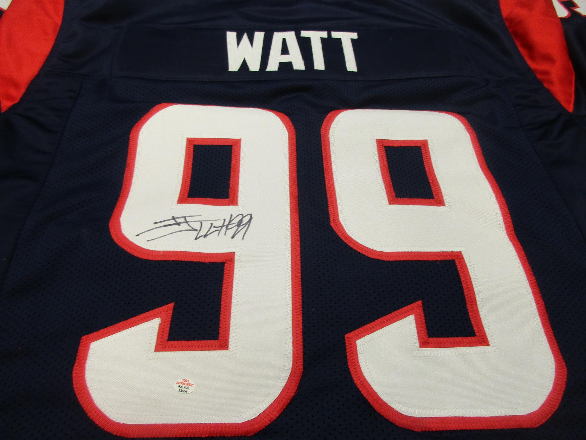 JJ Watt of the Houston Texans signed autographed football jersey PAAS COA 454