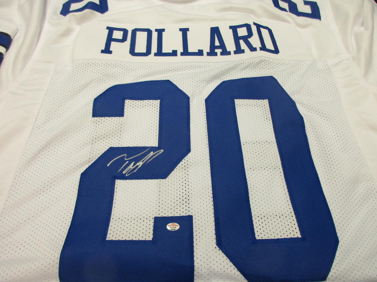 Tony Pollard of the Dallas Cowboys signed autographed football jersey PAAS COA 526