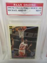 Michael Jordan Chicago Bulls 1996-96 Collectors Choice #45 gradd PAAS Mint 9
