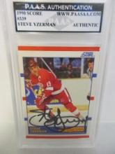 Steve Yzerman of the Detroit Red Wings signed autographed slabbed sportscard PAAS Holo 938