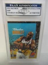 Charles Barkley of the Phoenix Suns signed autographed slabbed sportscard PAAS Holo 508