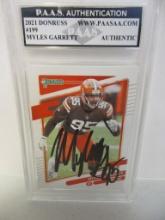 Myles Garrett of the Cleveland Browns signed autographed slabbed sportscard PAAS Holo 076