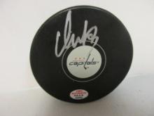 Alexander Ovechkin of the Washington Capitals signed autographed logo hockey puck PAAS COA 582