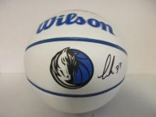 Luka Doncic of the Dallas Mavericks signed autographed mini logo basketball PAAS COA 761