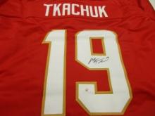 Matthew Tkachuk of the Florida Panthers signed autographed hockey jersey PAAS COA 421