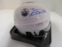 Connor McDavid of the Edmonton Oilers signed autographed mini hockey helmet PAAS COA 876