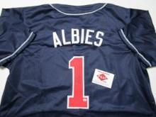 Ozzie Albies of the Atlanta Braves signed autographed baseball jersey PAAS COA 868