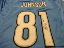 Calvin Johnson of the Detroit Lions signed autographed football jersey PAAS COA 006