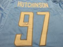 Aidan Hutchinson of the Detroit Lions signed autographed football jersey PAAS COA 691