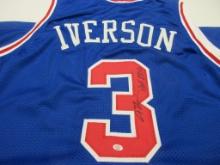 Allen Iverson of the Philadelphia 76ers signed autographed basketball jersey PAAS COA 435