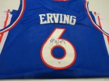 Julius Irving of the Philadelphia 76ers signed autographed basketball jersey PAAS COA 984