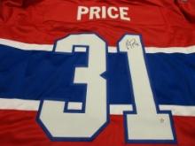 Carey Price of the Montreal Canadiens signed autographed hockey jersey PAAS COA 272